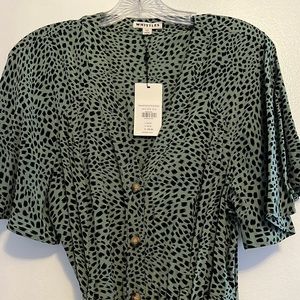 Whistles animal pattern midi dress.